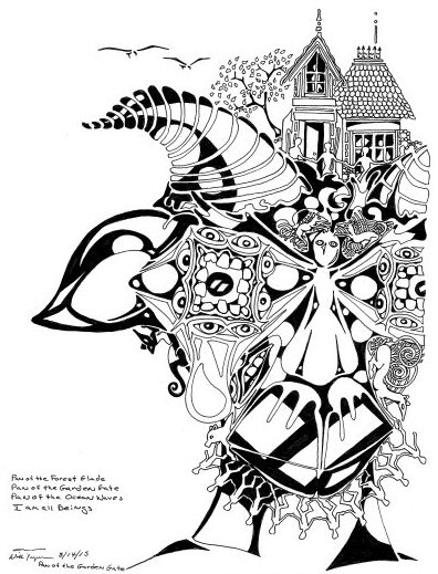 Pan of the Garden Gate drawing by Will Jacques